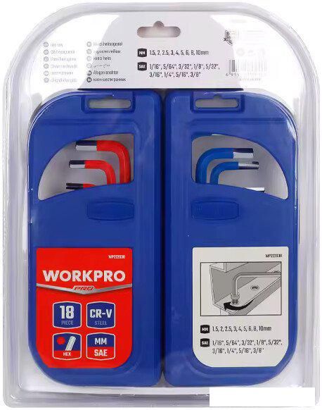 Набор ключей Workpro WP222038 (18 предметов)