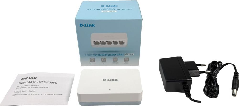 Неуправляемый коммутатор D-Link DES-1005C/C2A