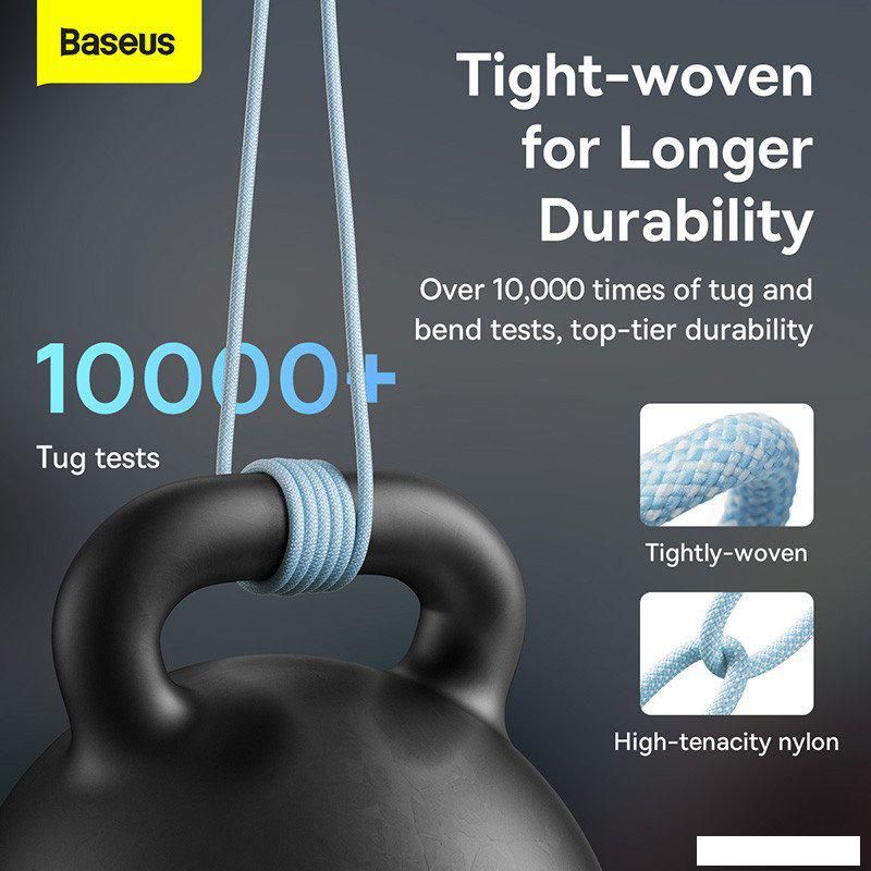 Кабель Baseus Dynamic Series USB Type-A - USB Type-C (1 м, голубой)