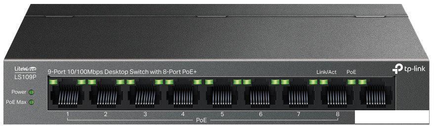 Неуправляемый коммутатор TP-Link LiteWave LS109P V1