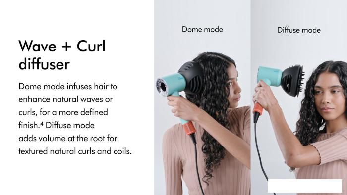 Фен Dyson HD16 Supersonic Nural Curly+Coily (евровилка, керамическая патина/топаз)