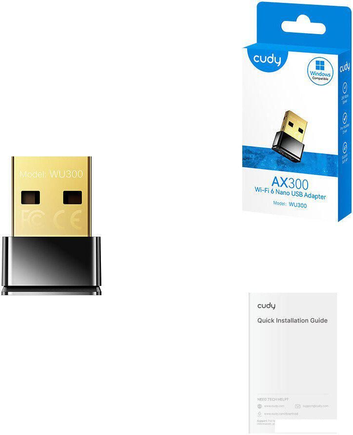 Wi-Fi адаптер Cudy WU300 1.0