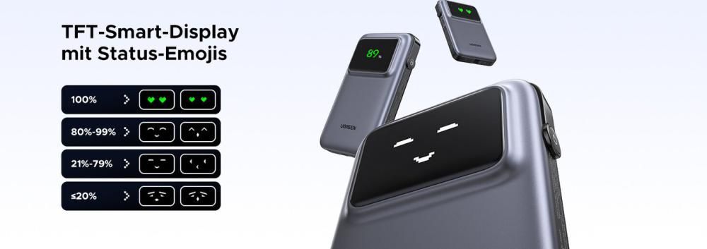 Внешний аккумулятор Ugreen PB511 10000mAh (серый)