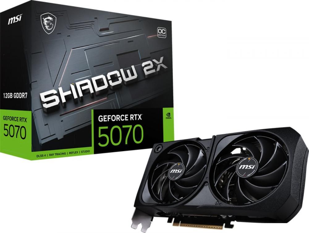 Видеокарта MSI GeForce RTX 5070 12G Shadow 2X OC