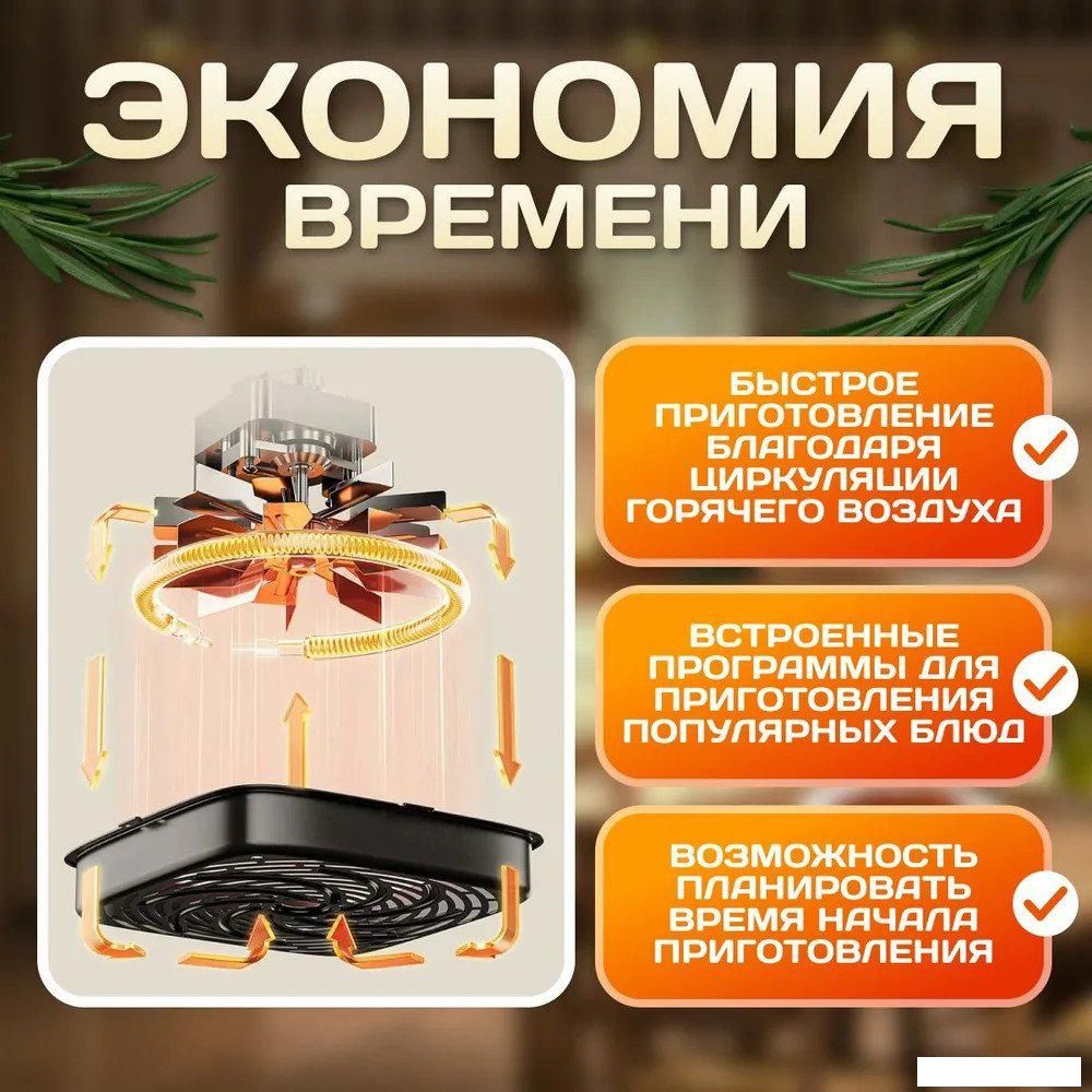 Аэрофритюрница Xiaomi Mijia Smart Air Fryer 5L MAF11 (с переходником на евровилку)