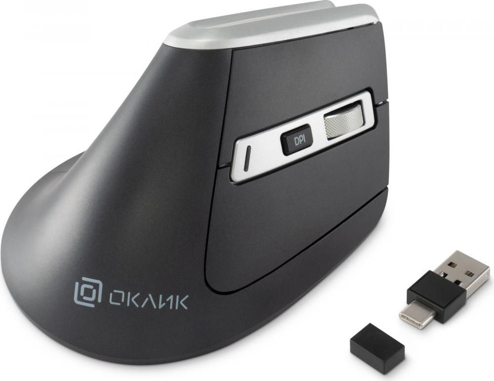 Вертикальная мышь Oklick 991MW (черный)