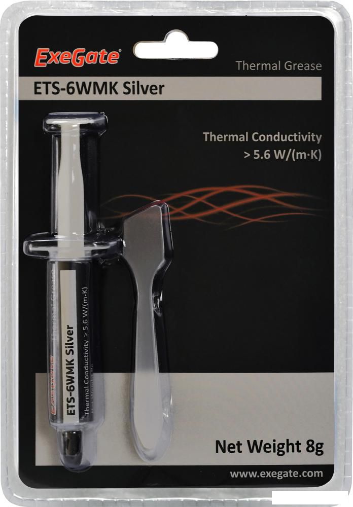 Термопаста ExeGate ETS-6WMK Silver EX282348RUS (8 г.)