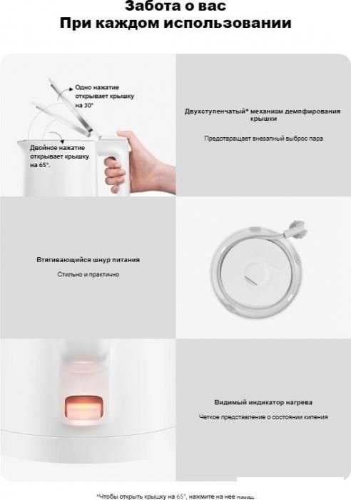Электрический чайник Xiaomi Electric Kettle 2 Lite MJDSH06-A (евровилка)