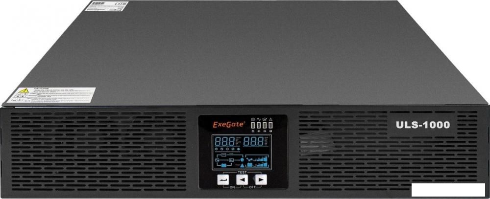 Источник бесперебойного питания ExeGate PowerExpert ULS-1000.LCD.AVR.C13.USB.RS232.SNMP.2U