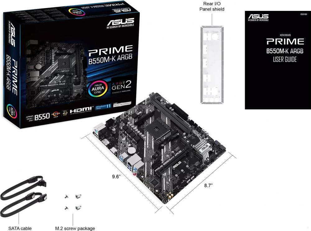 Материнская плата ASUS Prime B550M-K ARGB