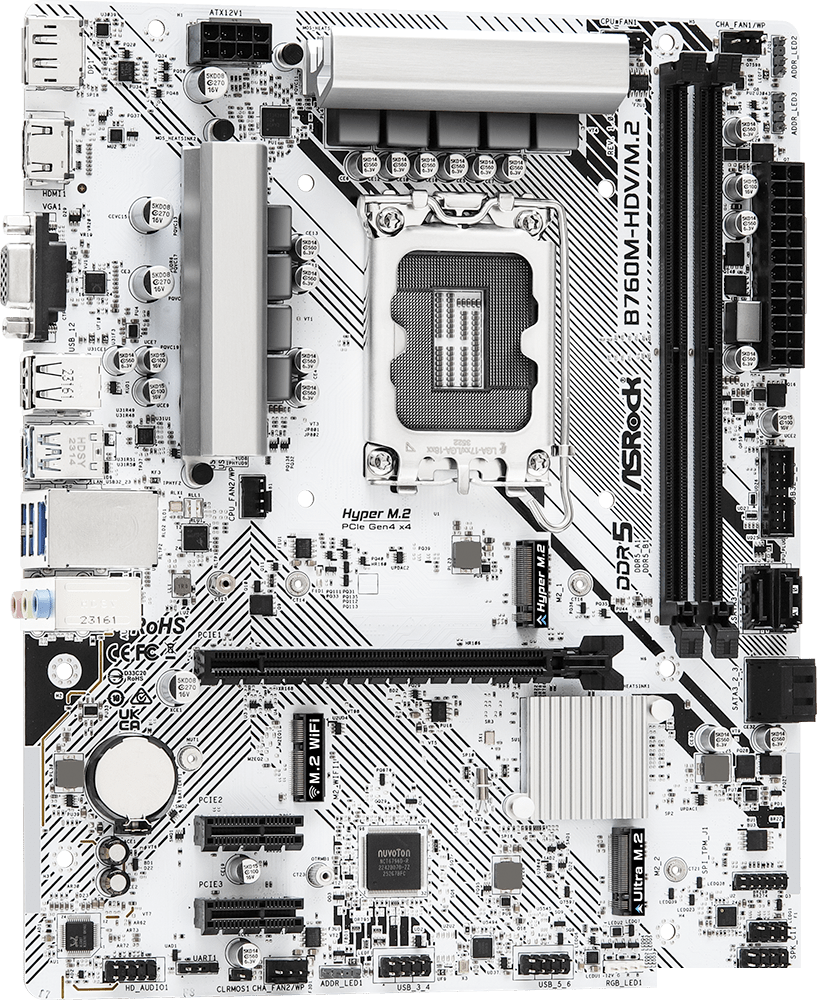 Материнская плата ASRock B760M-HDV/M.2