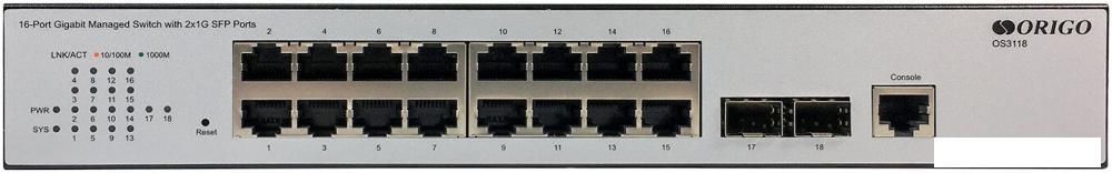 Управляемый коммутатор 2-го уровня Origo OS3118/A2A