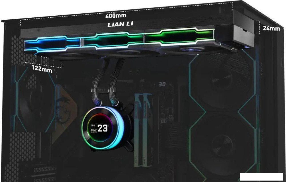 Система жидкостного охлаждения для процессора Lian Li Hydroshift II LCD-C 360TL GHS2LCD36TB G89.GHS2LCD36TB.R0