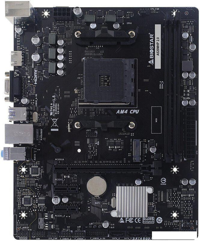 Материнская плата BIOSTAR A520MHP 2.0 Ver. 6.0