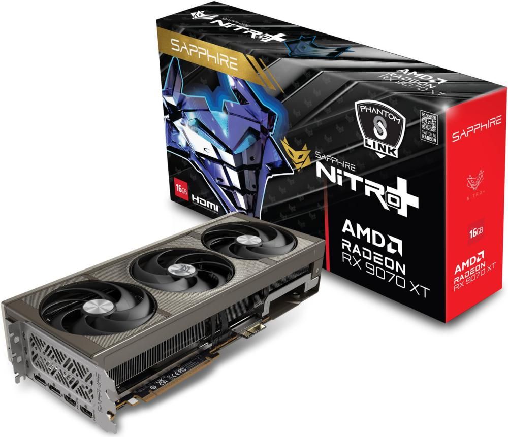 Видеокарта Sapphire Nitro+ Radeon RX 9070 XT OC PhantomLink Edition 11348-08-20G