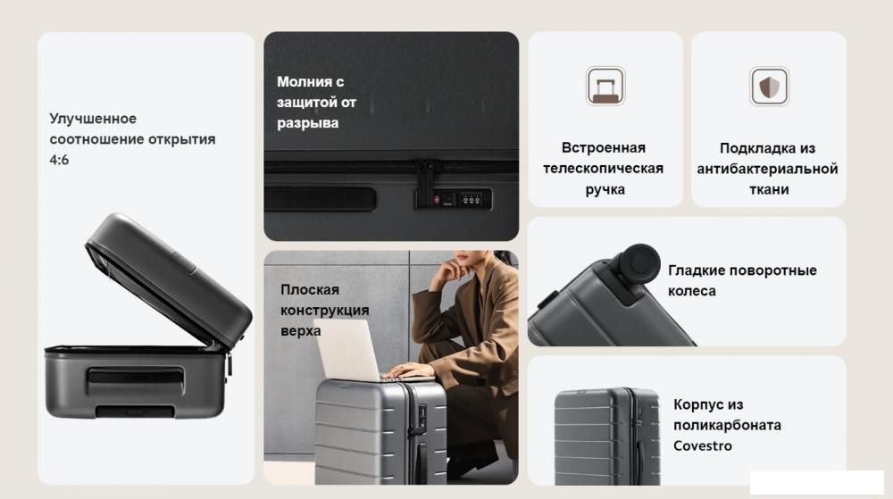 Чемодан Xiaomi Luggage Classic Pro 24" BHR8607GL (черный)
