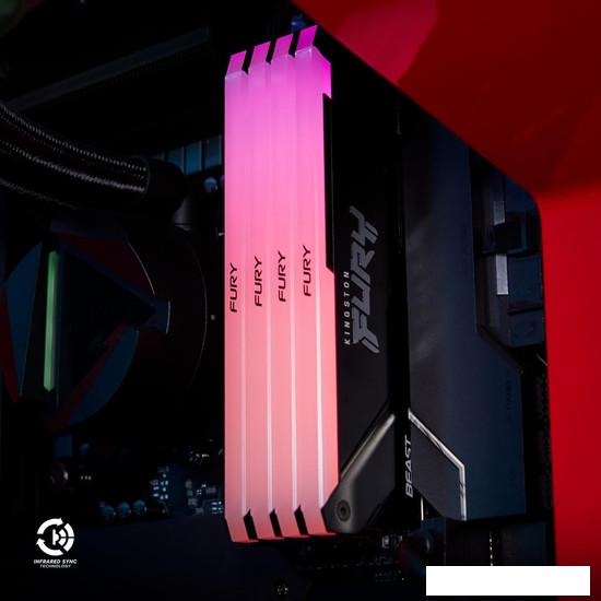 Оперативная память Kingston FURY Beast RGB 4x8ГБ DDR4 3600 МГц KF436C17BB2AK4/32