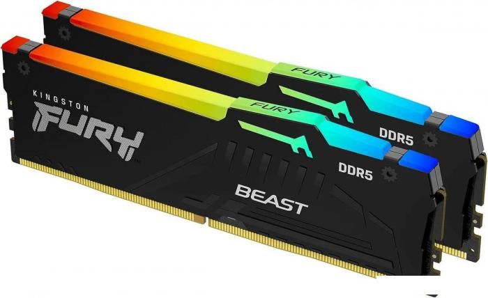Оперативная память Kingston FURY Beast RGB 2x32ГБ DDR5 6000 МГц KF560C30BBEAK2-64