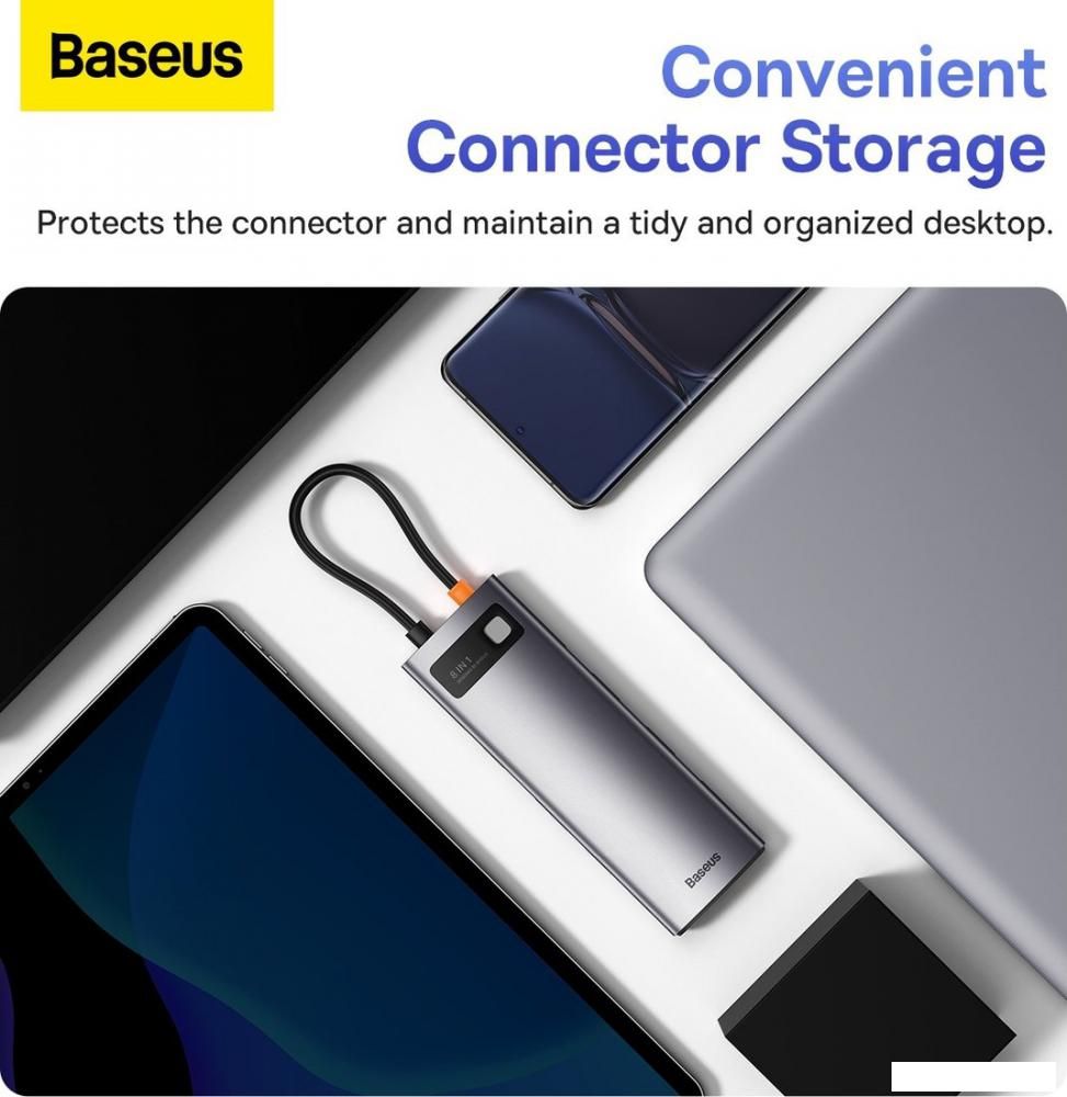 USB-хаб  Baseus Metal Gleam Series 4-Port USB-A Hub WKWG070013