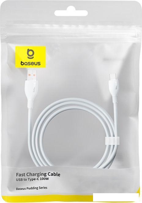 Кабель Baseus Pudding Series USB Type-A - USB Type-C (2 м, белый)