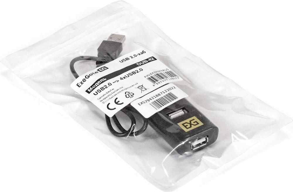 USB-хаб  ExeGate DUB-42 EX293976RUS