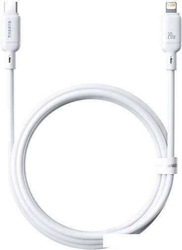 Кабель Baseus Silky Series Fast Charging Cable USB Type-C - Lightning (1 м, белый)