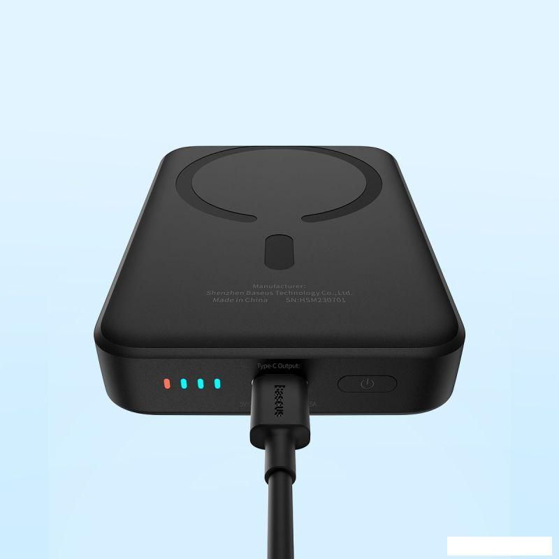 Внешний аккумулятор Baseus Magnetic Mini Air Wireless Fast Charge Power Bank 20W 10000mAh (черный)