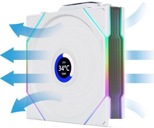 Вентилятор для корпуса Lian Li Uni Fan TL 120 Wireless Reverse 12RTLLCD1W1W G99.12RTLLCD1W1W.R0