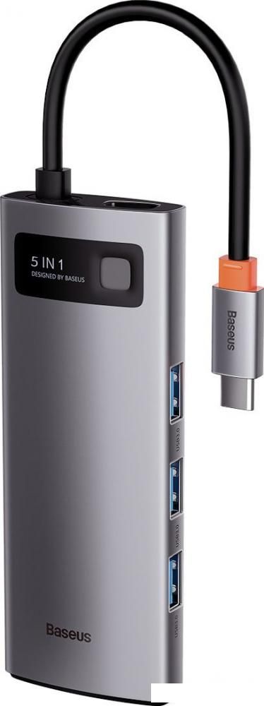USB-хаб  Baseus Metal Gleam Series Multifunctional HUB Type-C Hub Docking Station CAHUB-CX0G