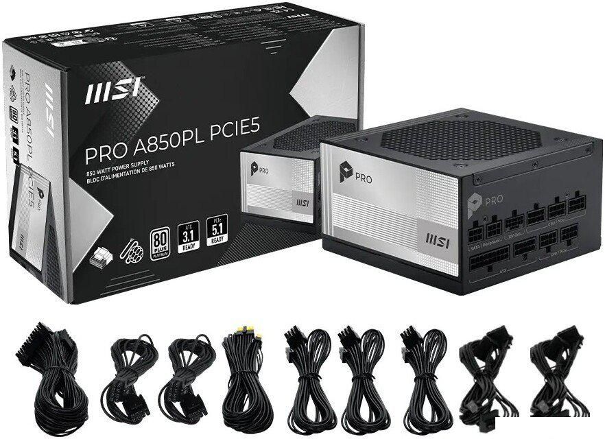 Блок питания MSI PRO A850PL PCIE5