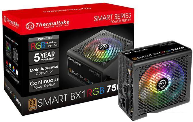 Блок питания Thermaltake Smart BX1 RGB 750W SP-750AH2NKB-2