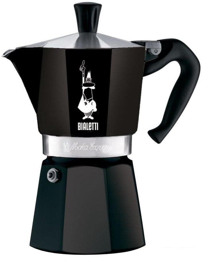Гейзерная кофеварка Bialetti Moka Express (6 порций, черный)
