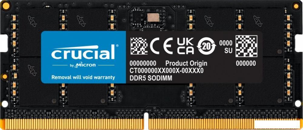 Оперативная память Crucial 16ГБ DDR5 SODIMM 5600МГц CT16G56C46S5