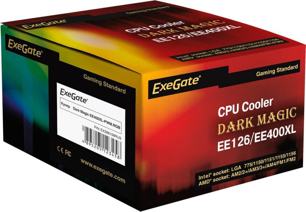 Кулер для процессора ExeGate Dark Magic EE400XL-PWM.RGB EX286158RUS
