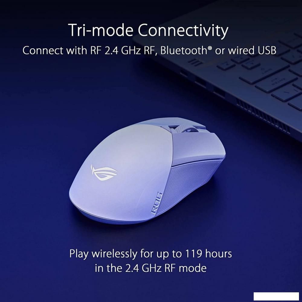 Игровая мышь ASUS ROG Gladius III Wireless AimPoint Moonlight White