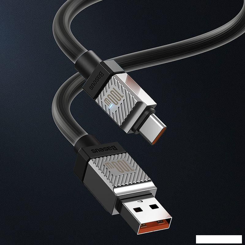Кабель Baseus CoolPlay Series USB Type-A - USB Type-C (1 м, черный)