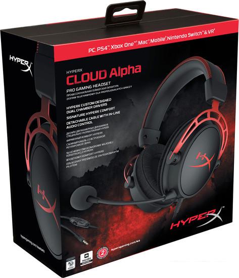 Наушники HyperX Cloud Alpha (черный/красный)
