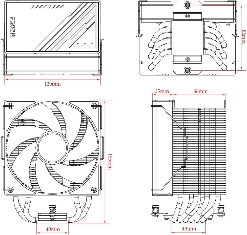Кулер для процессора ID-Cooling Frozn A610 Black