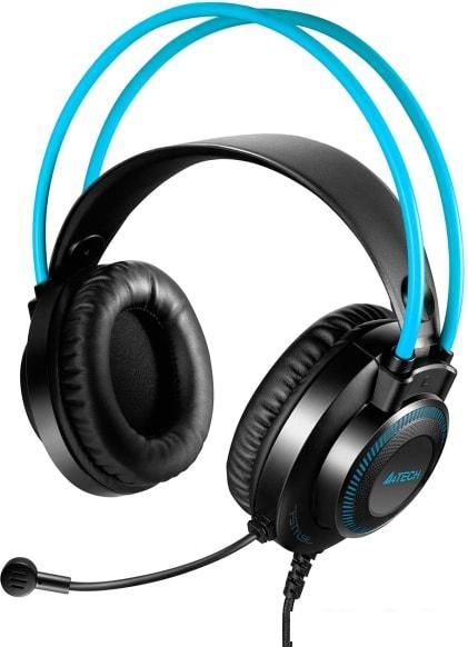 Наушники A4Tech Fstyler FH200U (черный/голубой)