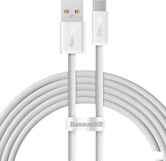 Кабель Baseus Dynamic Series Fast Charging Data Cable 100W USB Type-A - USB Type-C (2 м, белый)