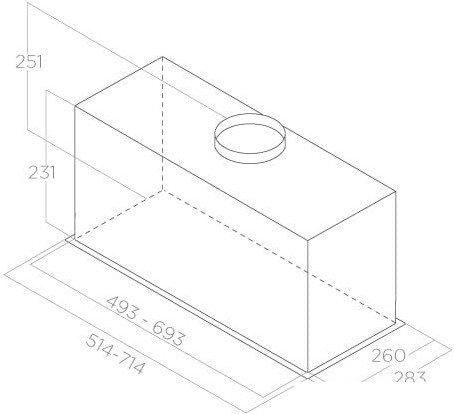 Кухонная вытяжка Elica Fold BL MAT/A/52 PRF0181960