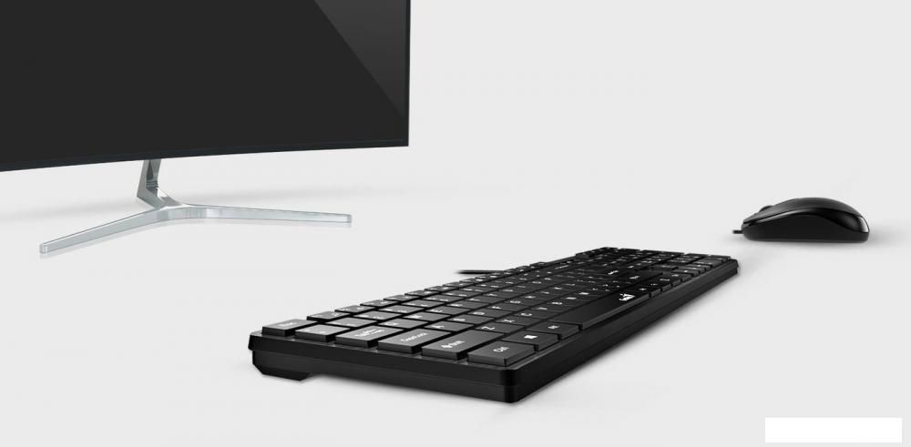 Офисный набор Genius SlimStar C126 (черный)