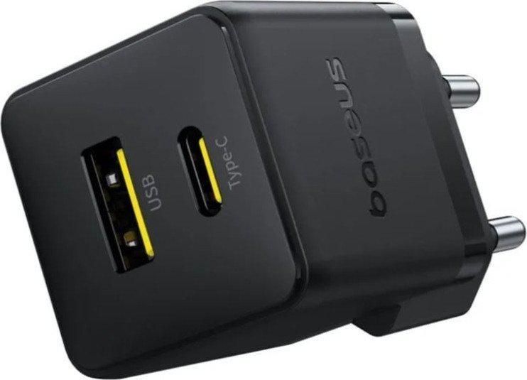 Сетевое зарядное Baseus Palm Fast Charger C+U 30W EU P1011160A113-01 (черный)