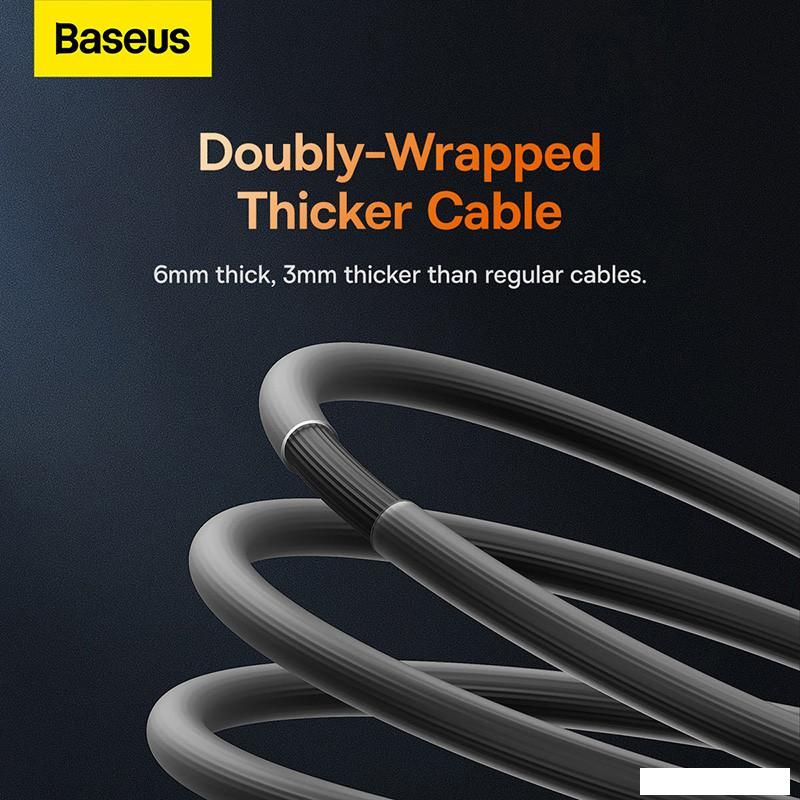 Кабель Baseus CoolPlay Series Fast Charging Data Cable 2.4A USB Type-A - Lightning (2 м, черный)