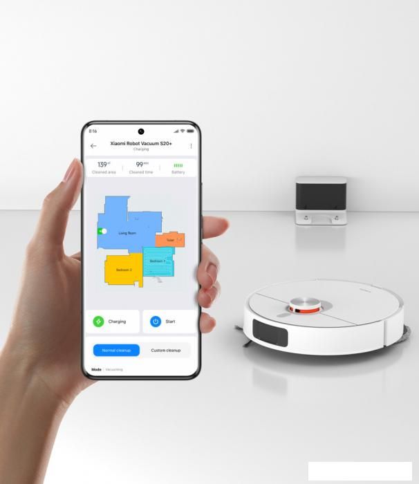 Робот-пылесос Xiaomi Robot Vacuum S20+ B108GL (международная версия, белый)