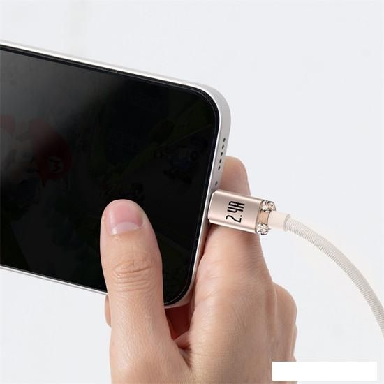 Кабель Baseus Crystal Shine USB Type-A - Lightning (1.2 м, розовый)