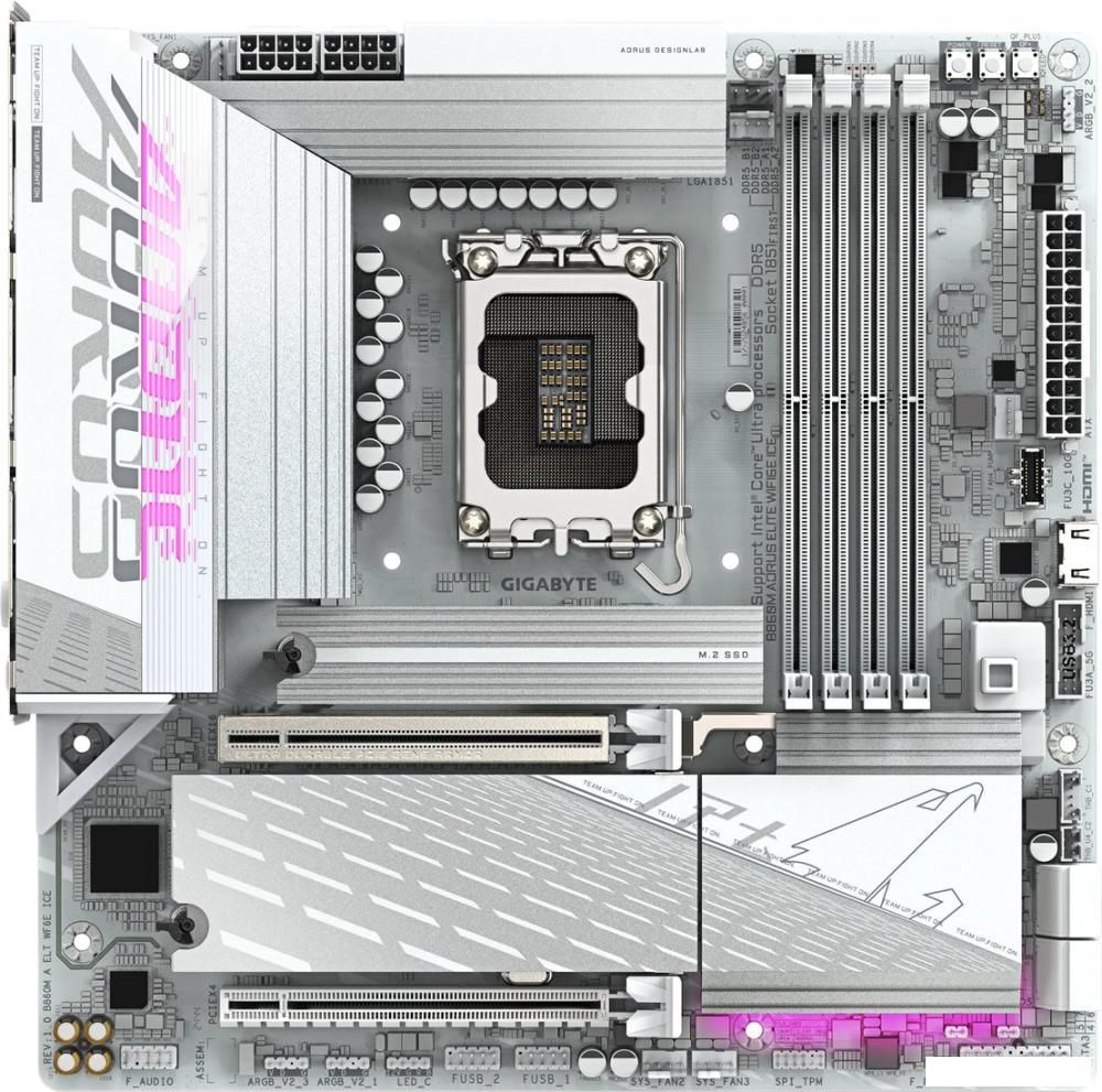 Материнская плата Gigabyte B860M Aorus Elite WiFi6E Ice