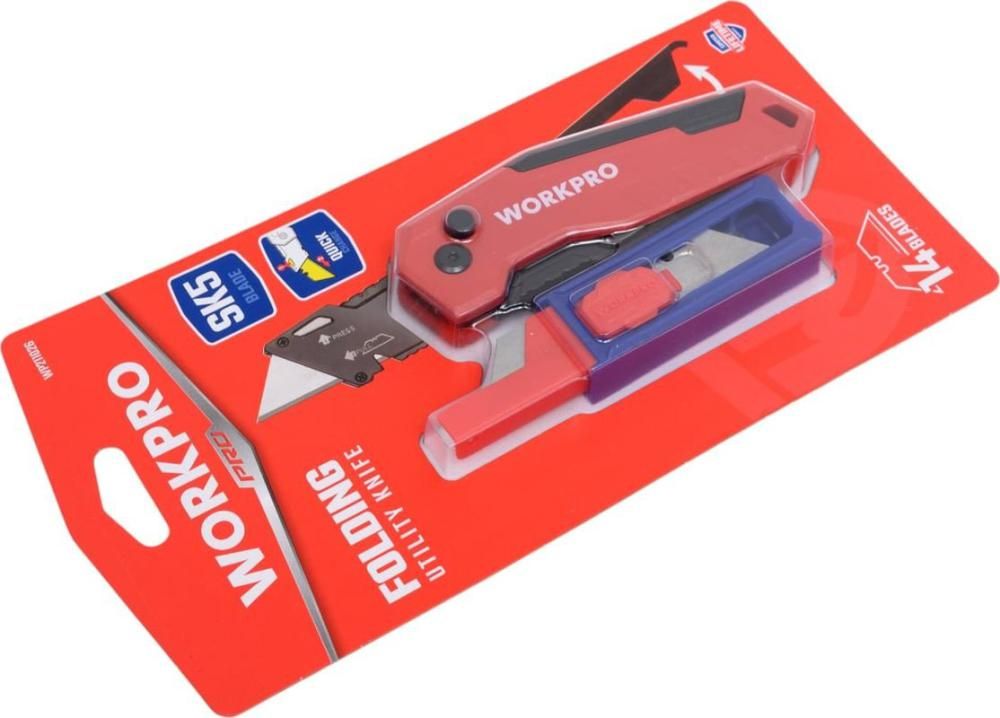 Нож строительный Workpro WP211026
