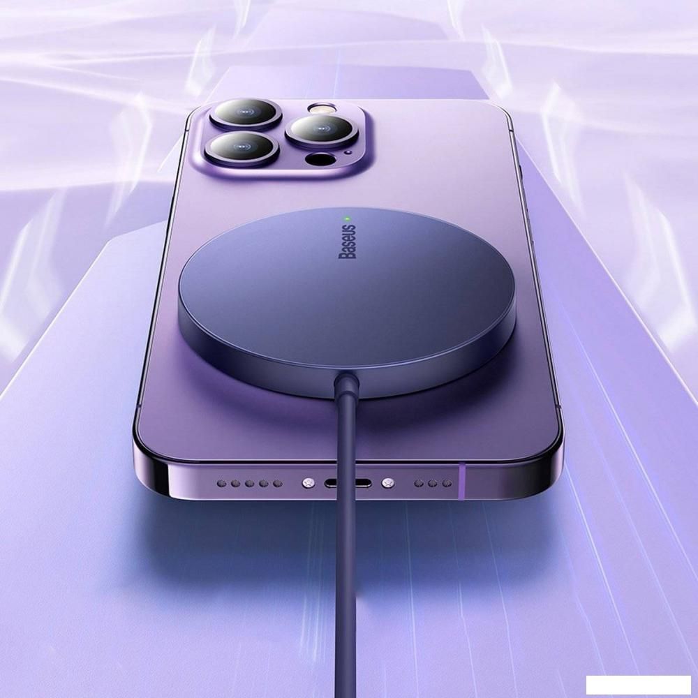 Беспроводное зарядное Baseus Simple Mini3 Magnetic Wireless Charger 15W CCJJ040205
