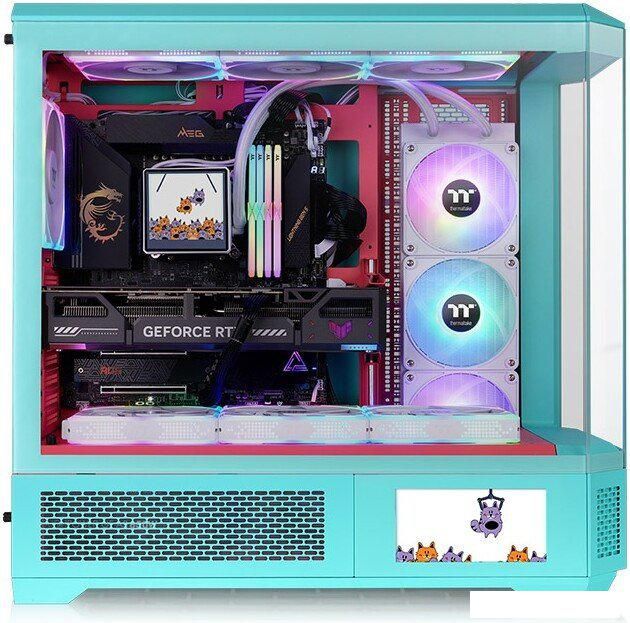 Корпус Thermaltake View 600 TG Mint Strawberry CA-11H-00FLWN-00